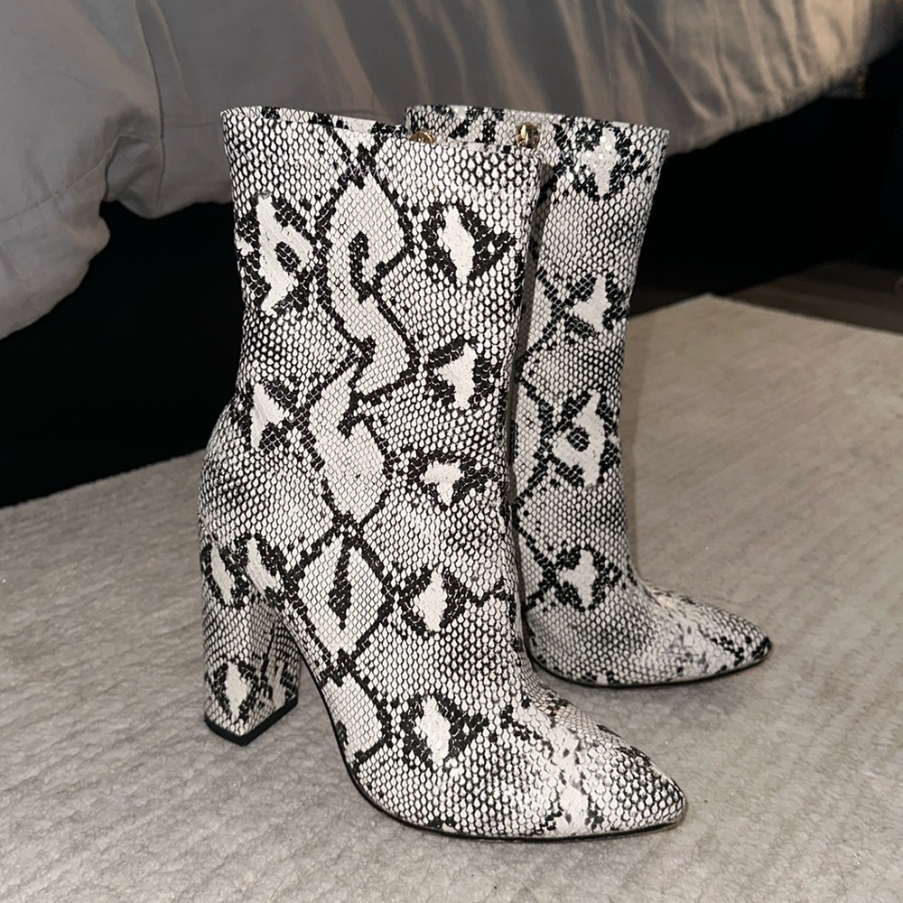 Snakeskin Booties